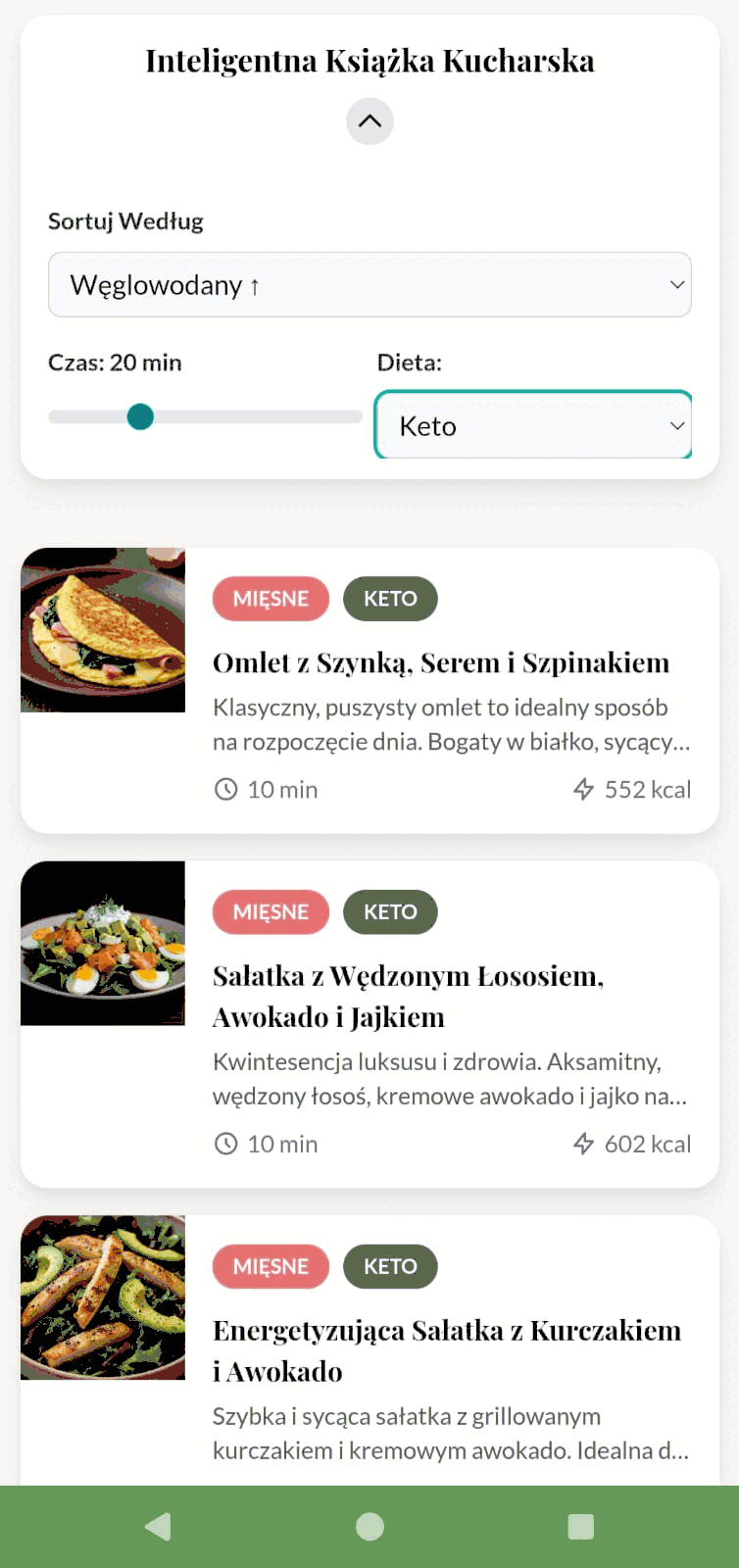 Interaktywna Książka Kucharska App Preview